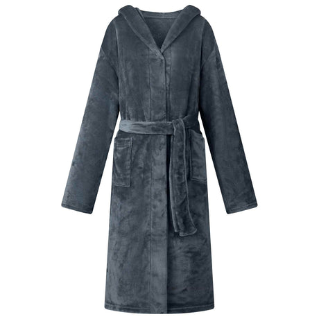 Vidaxl badjas hoodie marineblauw xxxl flanel