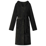Vidaxl badjas hoodie zwart xl flanel