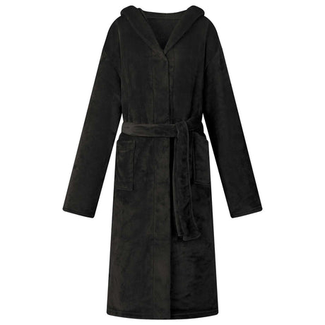 Vidaxl badjas hoodie zwart xl flanel