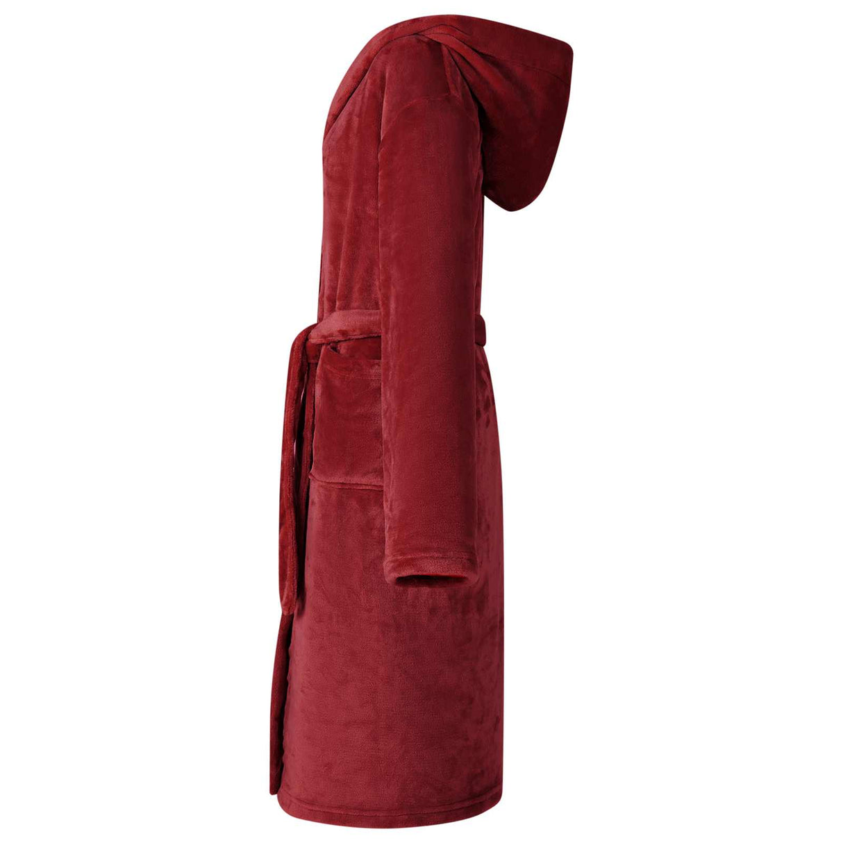 Vidaxl badjas hoodie bordeaux rood xl flanel