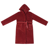 Vidaxl badjas hoodie bordeaux rood xxl flanel