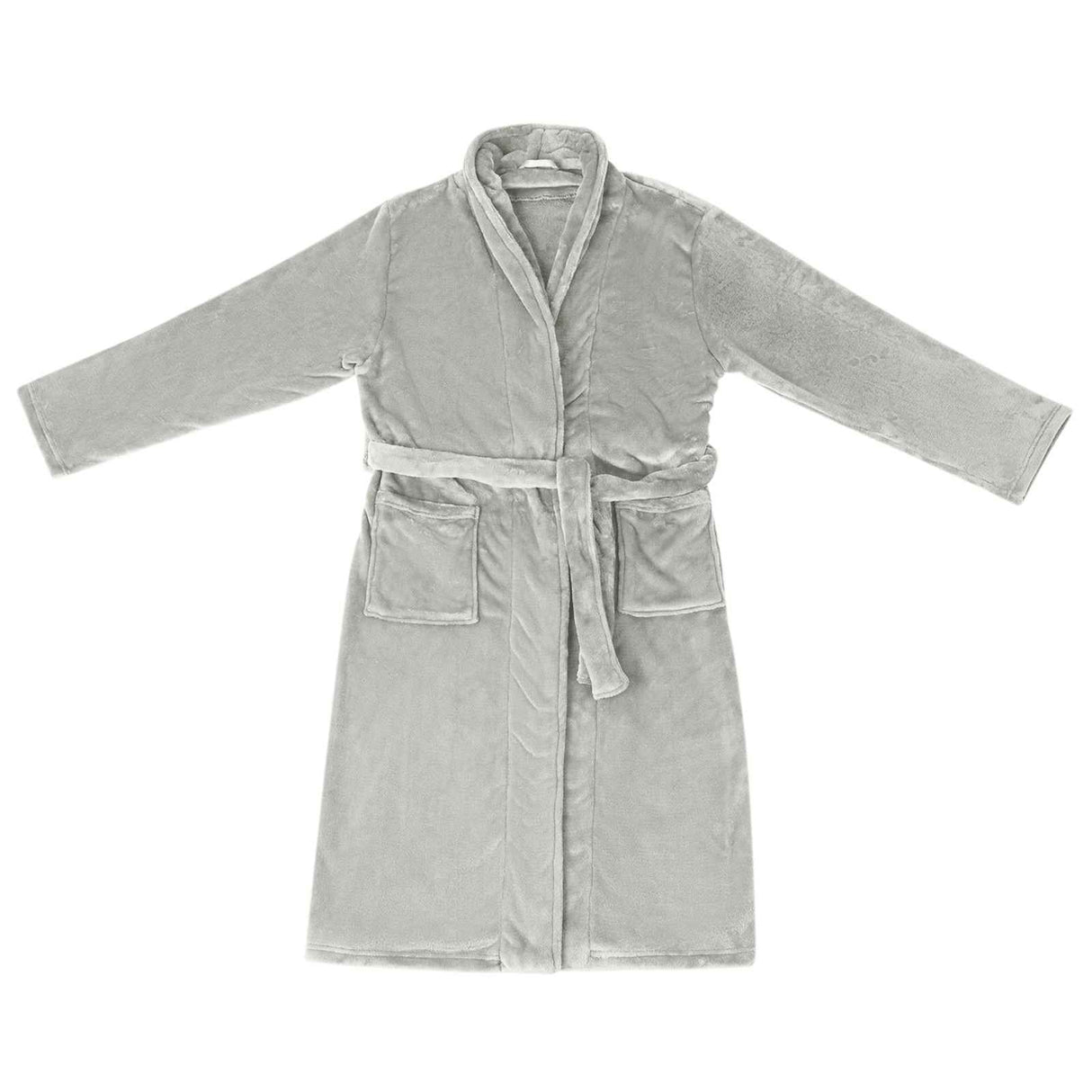 Vidaxl badjas zonder kap grijs m flanel