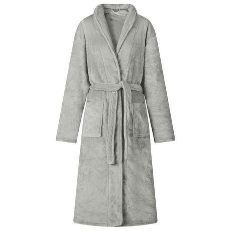 Vidaxl badjas zonder kap grijs xl flanel