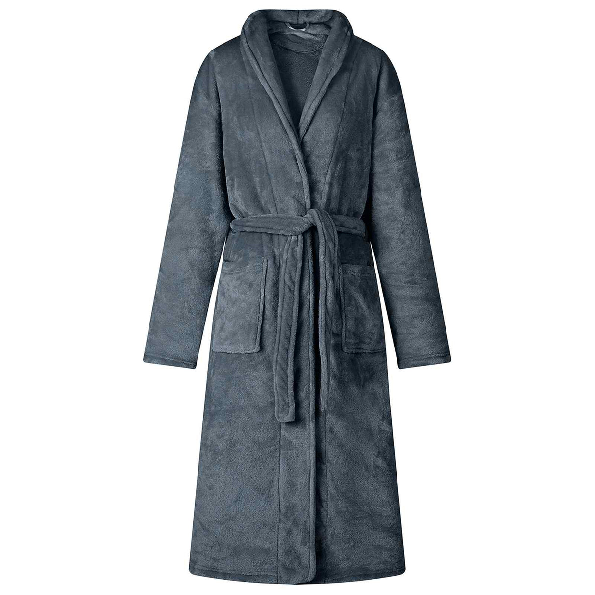 Vidaxl badjas zonder kap marineblauw l flanel
