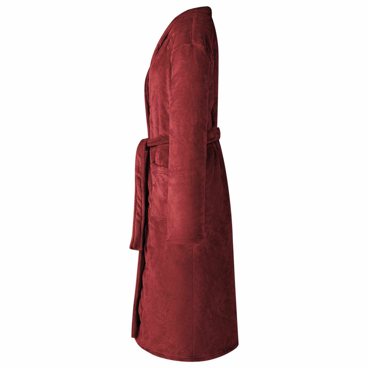 Vidaxl badjas zonder kap bordeaux rood l flanel