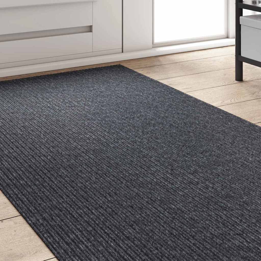 Vidaxl tapijt loper grijs 80 x 250 cm stof