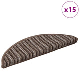 Vidaxl zelfklevende trapmatten 15 pcs bruin 56 x 17 x 3 cm