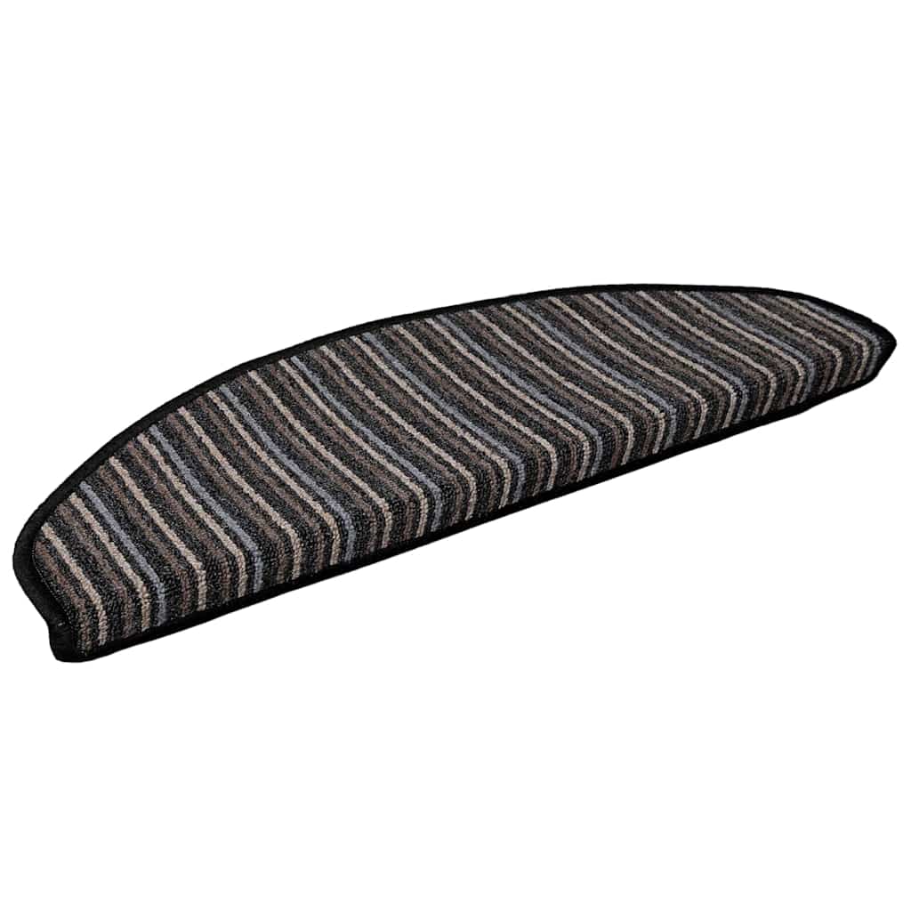 Vidaxl zelfklevende trapmatten 15 pcs antraciet 65 x 21 x 4 cm