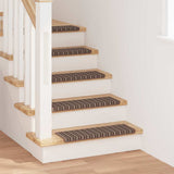 Vidaxl zelfklevende trapmatten gestreept 15 pcs bruin 65 x 21 x 4 cm