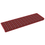 Vidaxl zelfklevende trapmatten gestreept 15 pcs rood 65 x 21 x 4 cm