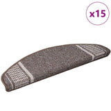 Vidaxl zelfklevende trapmatten halfrond 15 pcs bruin 65 x 21 x 4 cm