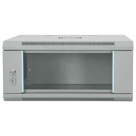 Vidaxl netwerk kabinet met opslag grijs 60 x 35 x 28 cm staal