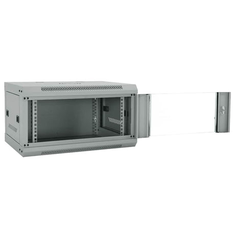Vidaxl netwerk kabinet met opslag grijs 60 x 45 x 35 cm staal