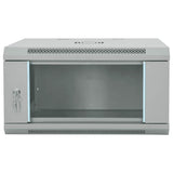 Vidaxl netwerk kabinet met opslag grijs 60 x 45 x 35 cm staal