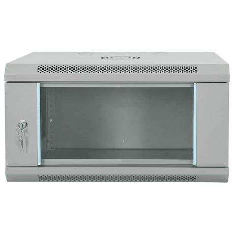 Vidaxl netwerk kabinet met opslag grijs 60 x 45 x 35 cm staal