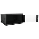Vidaxl netwerk kabinet met opslag zwart 60 x 60 x 35 cm staal