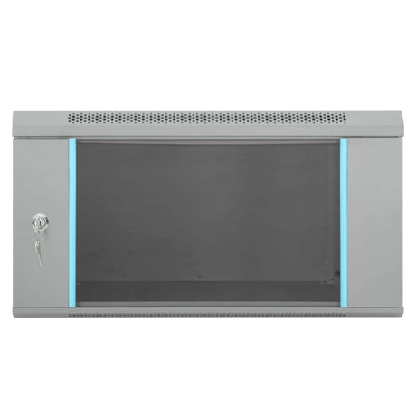 Vidaxl netwerk kabinet met opslag grijs 60 x 60 x 35 cm staal