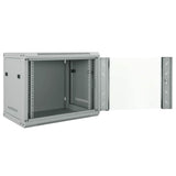 Vidaxl netwerk kabinet met opslag grijs 60 x 45 x 50 cm staal