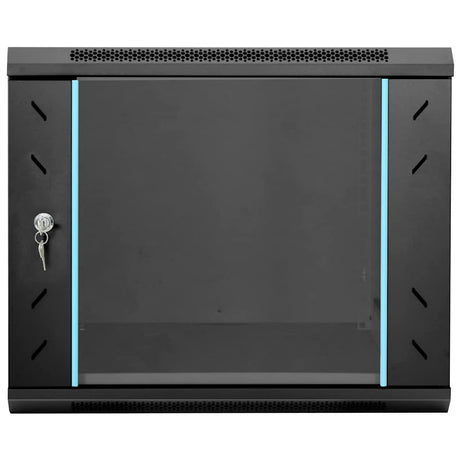 Vidaxl netwerk kabinet met opslag zwart 60 x 60 x 50 cm staal