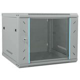 Vidaxl netwerk kabinet met opslag grijs 60 x 60 x 50 cm staal