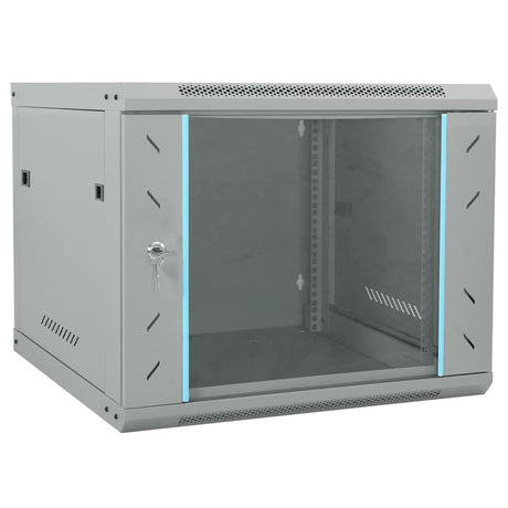 Vidaxl netwerk kabinet met opslag grijs 60 x 60 x 50 cm staal