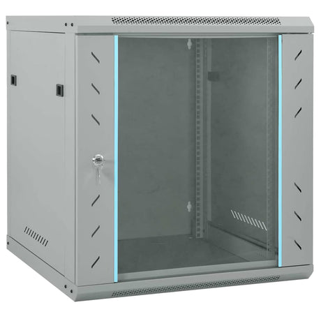 Vidaxl netwerk kabinet met opslag grijs 60 x 60 x 65 cm staal