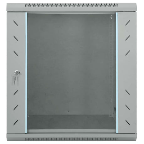 Vidaxl netwerk kabinet met opslag grijs 60 x 60 x 65 cm staal