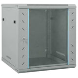 Vidaxl netwerk kabinet met opslag grijs 60 x 45 x 65 cm staal