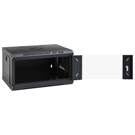Vidaxl netwerk kabinet met opslag zwart 53 x 45 x 30 cm staal