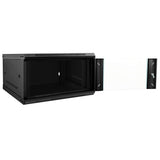 Vidaxl netwerk kabinet met opslag zwart 53 x 60 x 30 cm staal