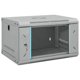 Vidaxl netwerk kabinet met opslag grijs 53 x 45 x 30 cm staal