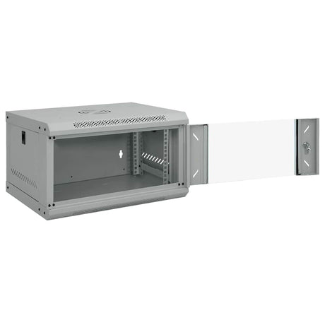 Vidaxl netwerk kabinet met opslag grijs 53 x 45 x 30 cm staal