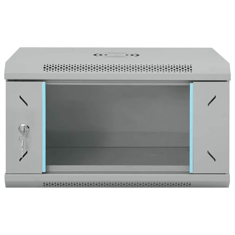 Vidaxl netwerk kabinet met opslag grijs 53 x 45 x 30 cm staal