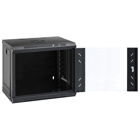 Vidaxl netwerk kabinet met opslag zwart 53 x 45 x 45 cm staal