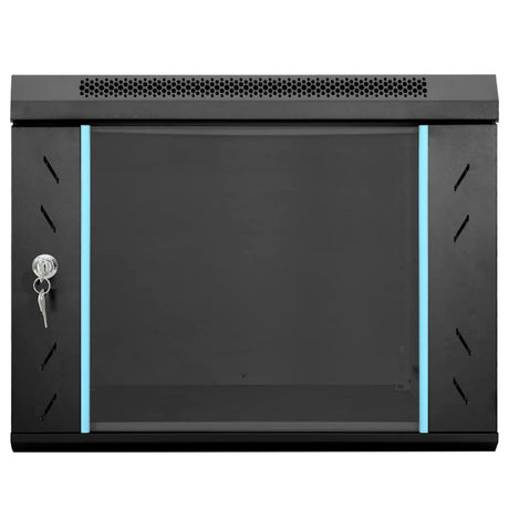 Vidaxl netwerk kabinet met opslag zwart 53 x 60 x 45 cm staal