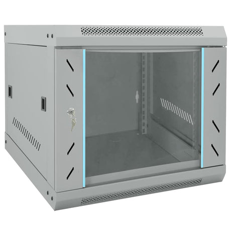 Vidaxl netwerk kabinet met opslag grijs 53 x 60 x 45 cm staal