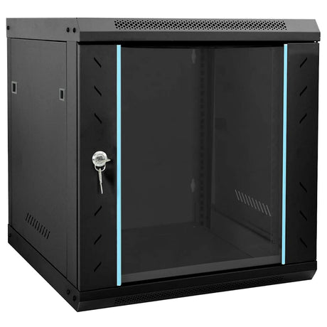 Vidaxl netwerk kabinet met opslag zwart 53 x 60 x 60 cm staal