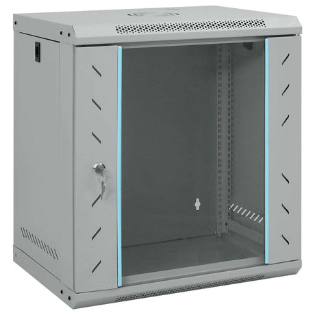 Vidaxl netwerk kabinet met opslag grijs 53 x 45 x 60 cm staal