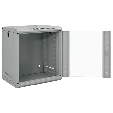 Vidaxl netwerk kabinet met opslag grijs 53 x 45 x 60 cm staal