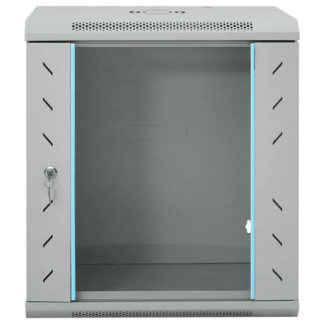 Vidaxl netwerk kabinet met opslag grijs 53 x 45 x 60 cm staal