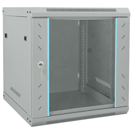 Vidaxl netwerk kabinet met opslag grijs 53 x 60 x 60 cm staal