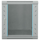 Vidaxl netwerk kabinet met opslag grijs 53 x 60 x 60 cm staal