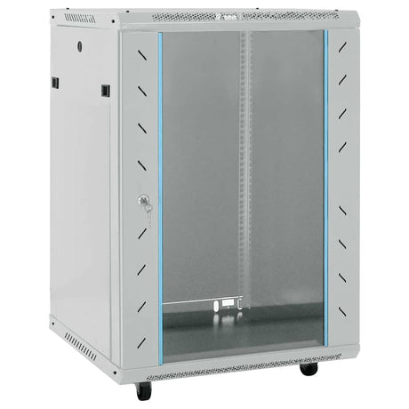 Vidaxl netwerk kabinet met opslag grijs 60 x 60 x 80 cm staal