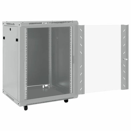 Vidaxl netwerk kabinet met opslag grijs 60 x 60 x 80 cm staal
