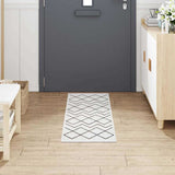 Vidaxl keuken vloerkleed wit 150 x 45 cm fluweel
