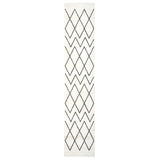 Vidaxl keuken vloerkleed wit 300 x 60 cm fluweel