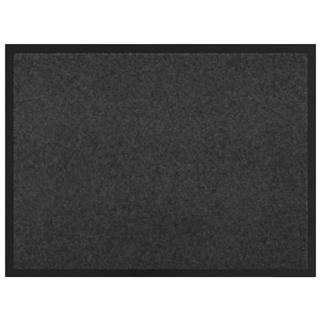 Vidaxl deurmat antraciet 60 x 40 x 1.2 cm teddy stof