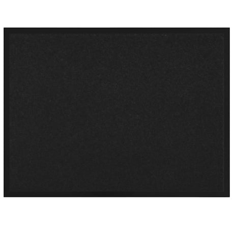 Vidaxl deurmat zwart 60 x 40 x 1.2 cm teddy stof