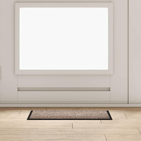Vidaxl deurmat beige 60 x 40 x 1.2 cm teddy stof
