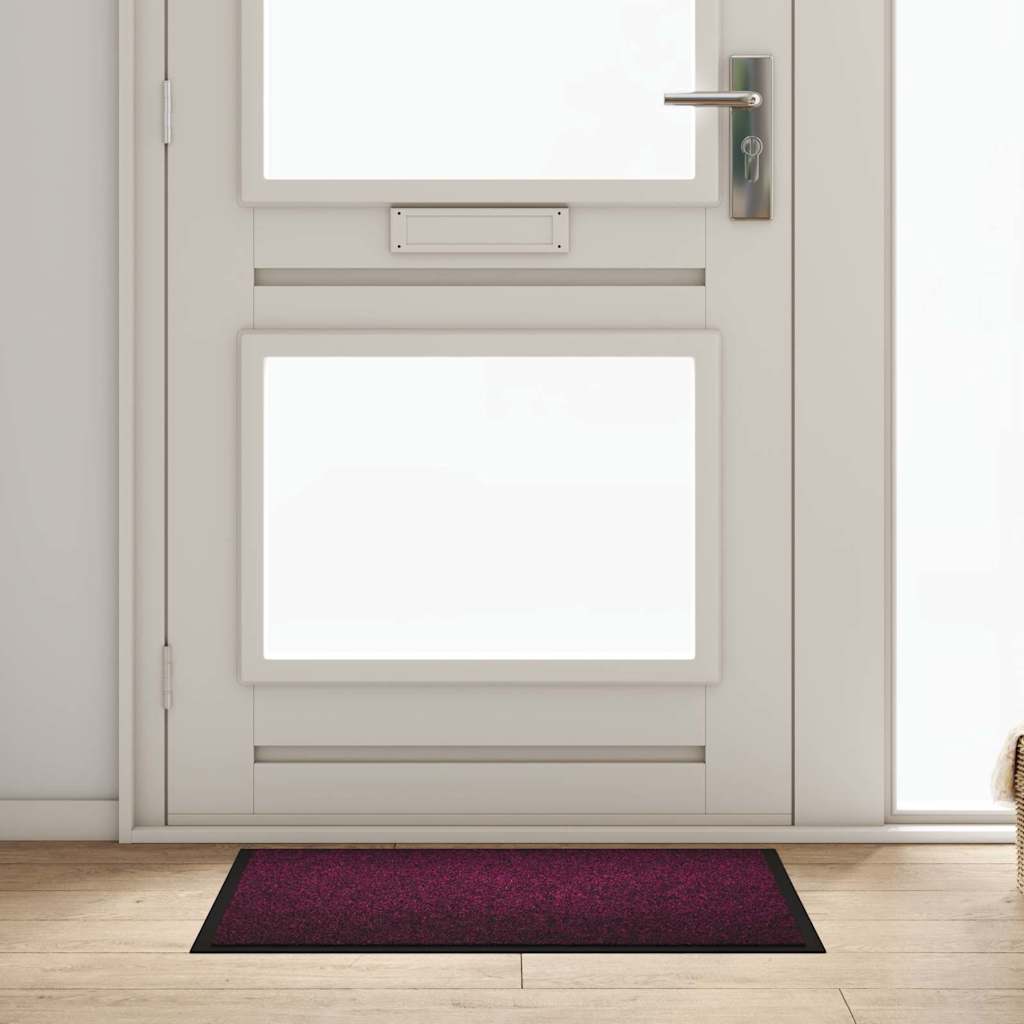 Vidaxl deurmat bordeauxrood 60 x 40 x 1.2 cm teddy stof